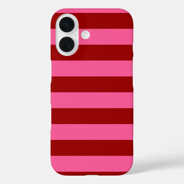 Maroon Red Pink Stripes Design  Case-Mate iPhone Case (Back)