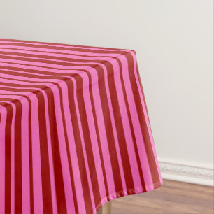 Maroon Red Pink Stripes Design  Tablecloth