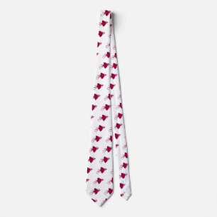 Maroon reptile pattern neck tie