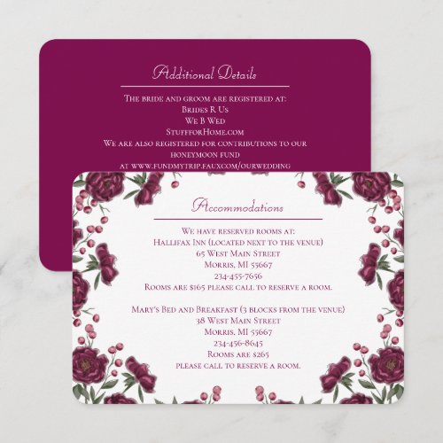 Maroon Rose Wedding