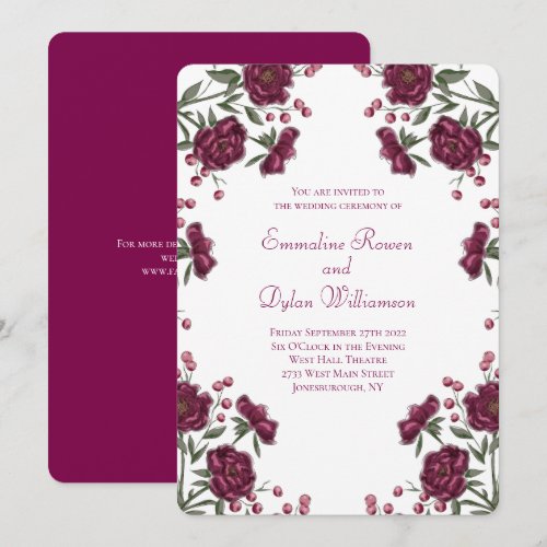 Maroon Rose Wedding