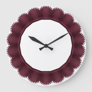 Maroon Round Decorative Frame  Large Clock