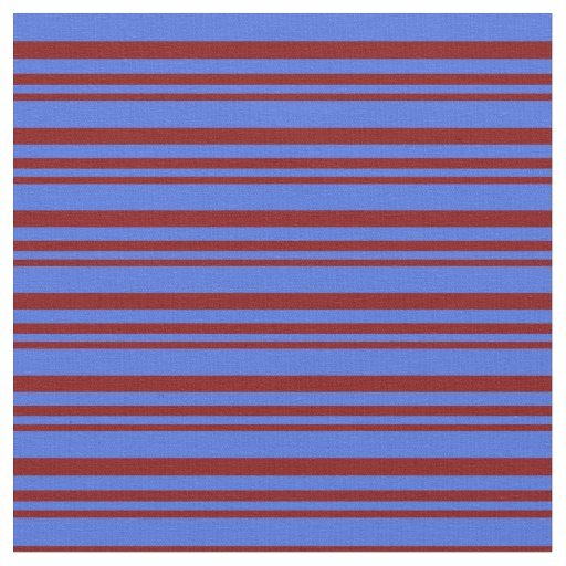 Maroon & Royal Blue Lines Fabric