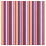 [ Thumbnail: Maroon, Salmon, Dark Orchid, Bisque & Slate Blue Fabric ]