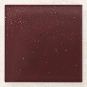 Maroon Sand Glass Coaster