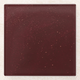 Maroon Sand Glass Coaster