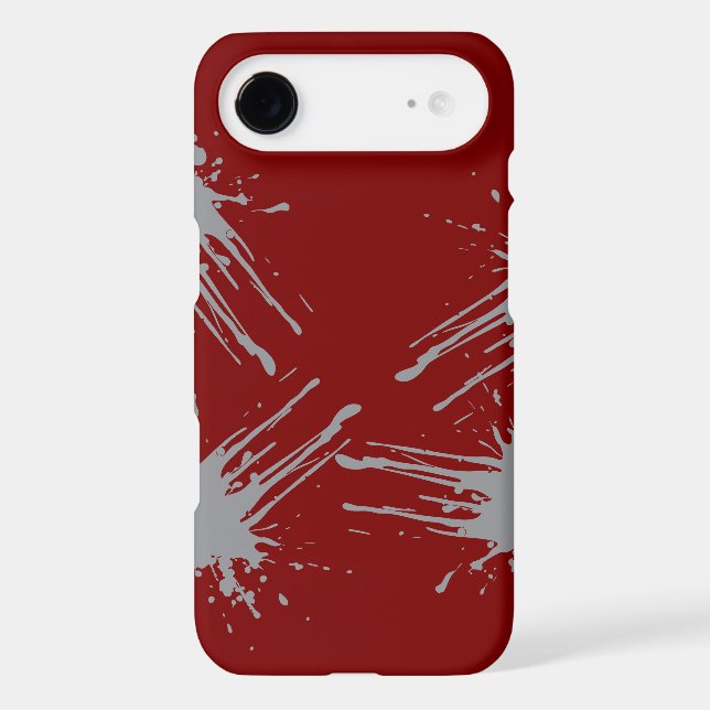 Maroon Silver Classic Case-Mate iPhone Case (Back)