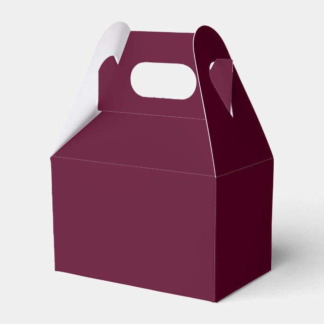 Maroon simple minimalist favor boxes (Front Side)
