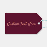 Maroon simple minimalist gift tags