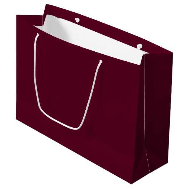 Maroon simple minimalist large gift bag (Front Angled)