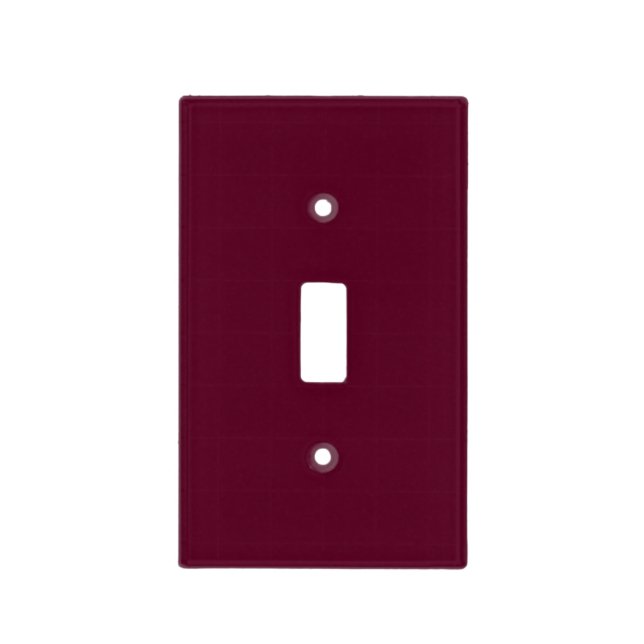 Maroon simple minimalist light switch cover (Front)