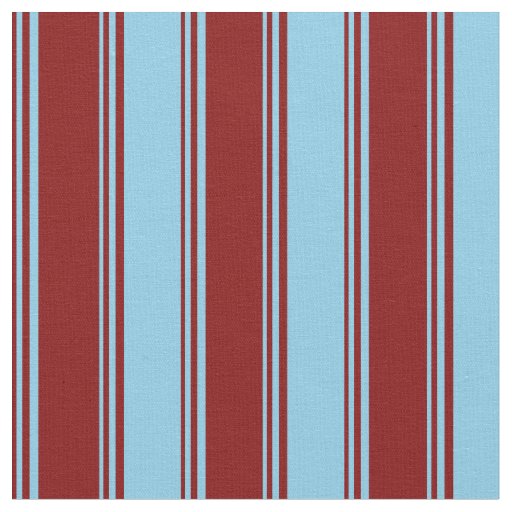 Maroon & Sky Blue Lines Pattern Fabric