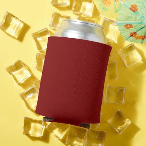 Maroon Solid Color Can Cooler