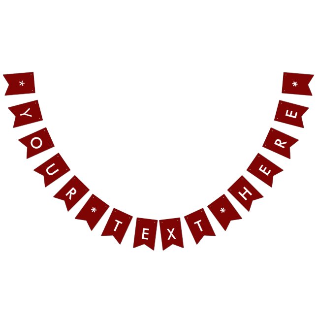 Maroon Solid Color Customize It Bunting Flags (All)