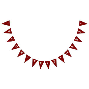 Maroon Solid Color Customize It Bunting Flags