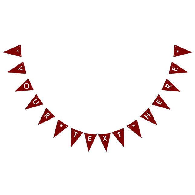 Maroon Solid Color Customize It Bunting Flags (All)