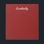 Maroon Solid Color Notepad<br><div class="desc">This product is featured in Maroon. Easily customize this product with your own text, image or photo.</div>