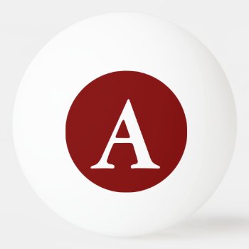 Maroon Solid Color Ping-pong Ball by SimplyColor at Zazzle