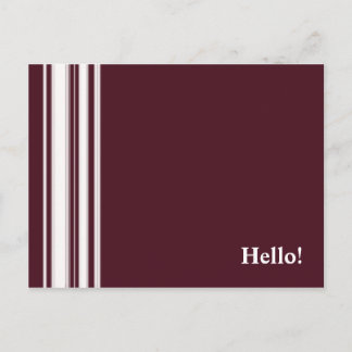 Maroon Stripes Postcard