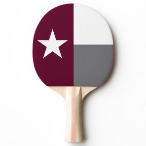 Maroon Texas Flag Ping-Pong Paddle