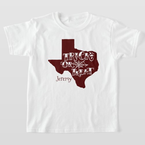 Maroon Texas Trick or Treat T_Shirt