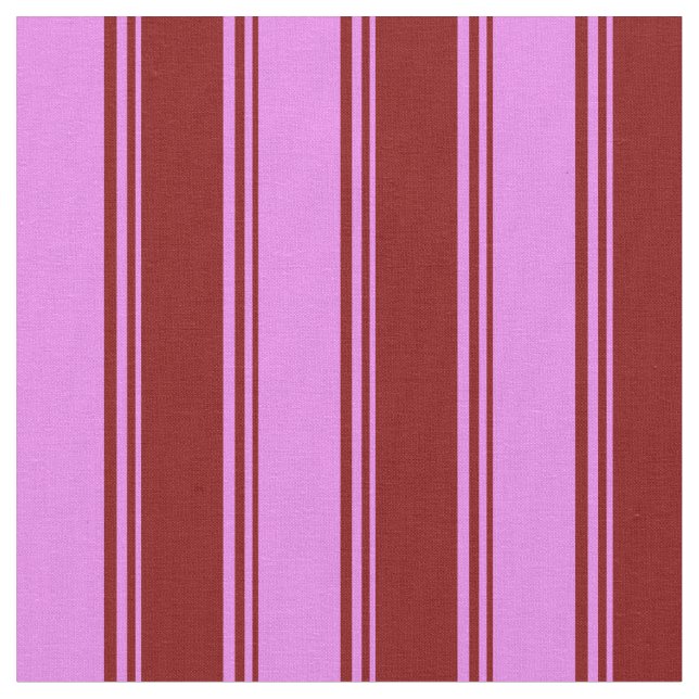 Maroon & Violet Stripes Fabric (Close Up)