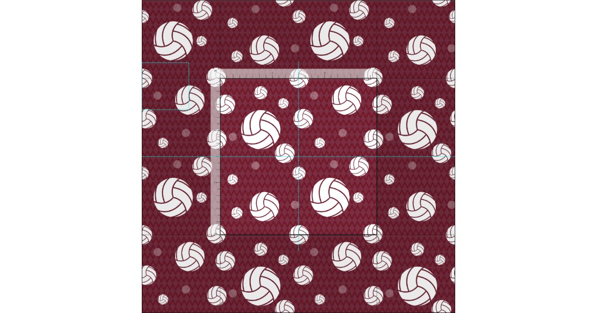 Maroon Volleyball Chevron Patterned Fabric Zazzle