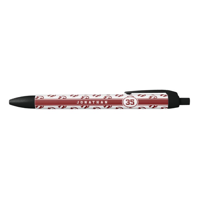 maroon volleyball team spirit girls boys name pen (Top)