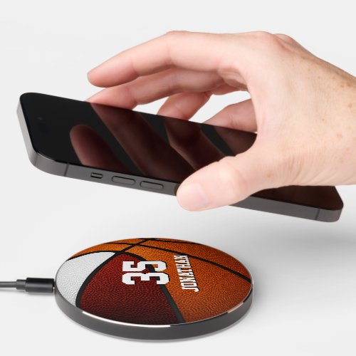 maroon white basketball team colors wireless charger 