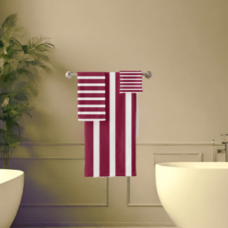 Maroon&white  cabana stripes  