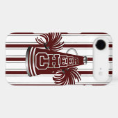 Maroon & White Cheerleader iPhone 4 Case (Back (Horizontal))