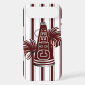 Maroon & White Cheerleader iPhone 4 Case (Back)