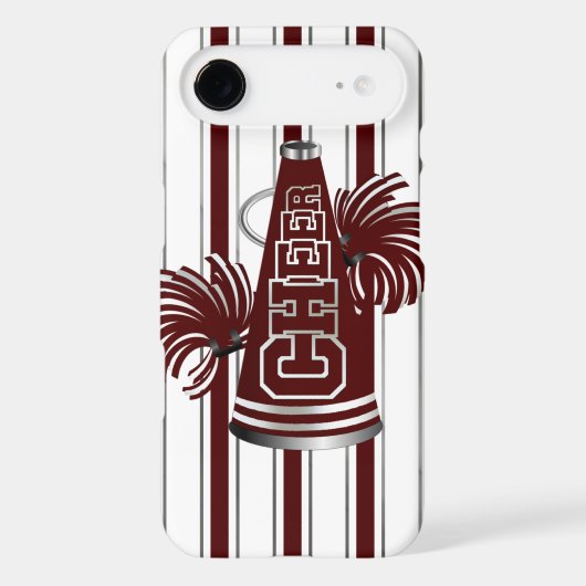 Maroon & White Cheerleader iPhone 5 Case (Back)