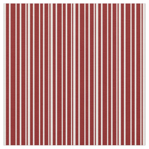 Maroon & White Colored Striped/Lined Pattern Fabric