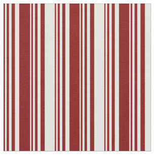 Maroon & White Colored Striped/Lined Pattern Fabric