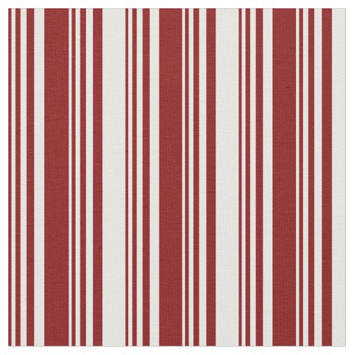 Maroon & White Colored Striped/Lined Pattern Fabric