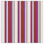 [ Thumbnail: Maroon, White, Green, and Dark Violet Colored Fabric ]