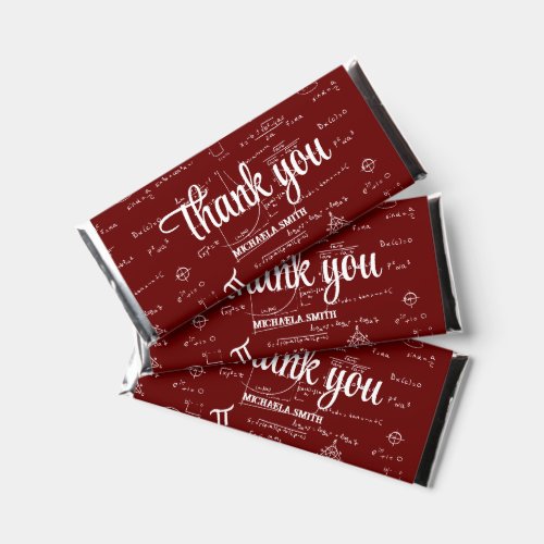 Maroon White Math Formulas Equations Thank You