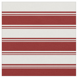 Maroon & White Pattern of Stripes Fabric