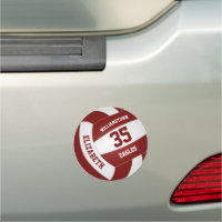 maroon white volleyball team colors kids locker or