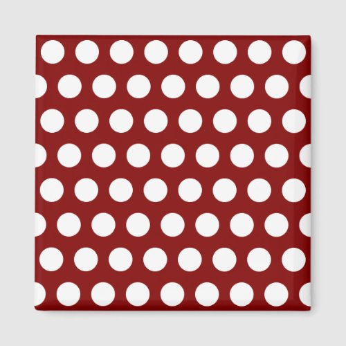 Maroon with White Polka Dots Magnet