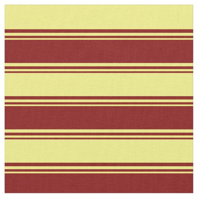 Maroon & Yellow Colored Lines Fabric (Close Up)