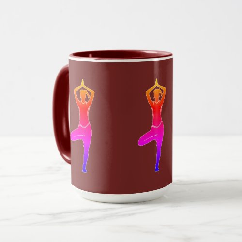 Maroon Yoga Mug