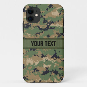 MarPat Digital Woodland Camo #2 Personalized iPhone 11 Case