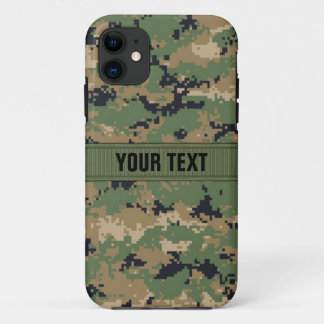 MarPat Digital Woodland Camo #2 Personalized iPhone 11 Case