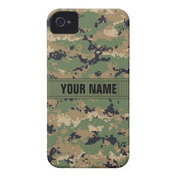 Marpat Digital Woodland Camo #2 Personalized Iphone 4 Cover by TechShop at Zazzle