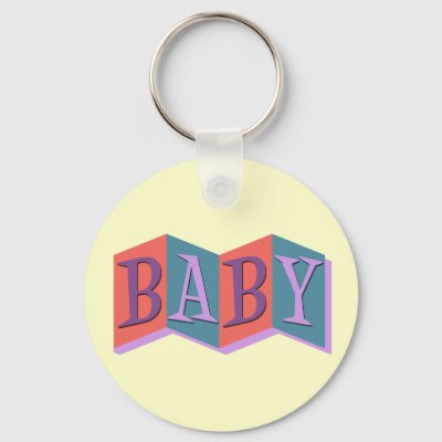 Marquee Baby Keychain