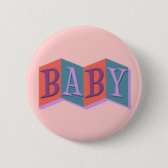 Marquee Baby Pinback Button (Front)