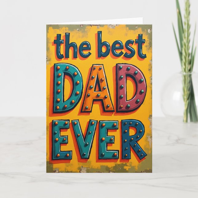 Marquee Best Dad Ever Card (Front)