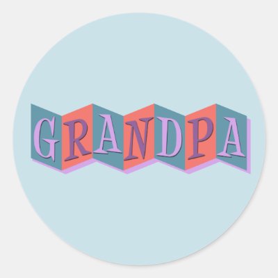 Marquee Grandpa Classic Round Sticker